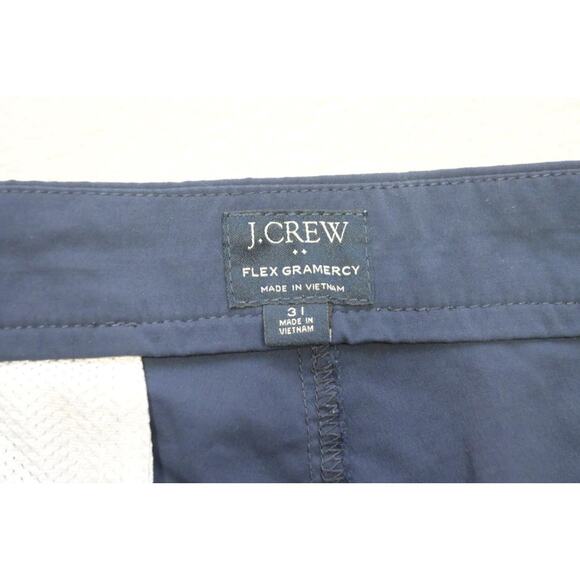 J Crew Flex Gramercy Golf Shorts Stretch Blue Flat Athletic Wicking Mens Size 31 - Picture 3 of 6